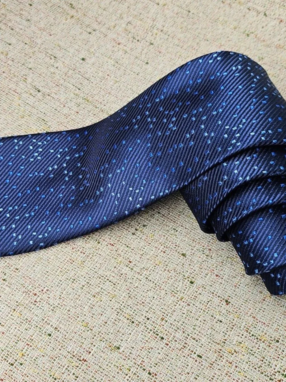 Vannotensa Men Tie Fashion Necktie Dark Blue Classic Tie Polyester Ties New